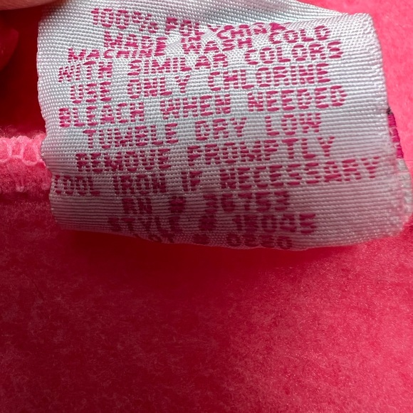 Real Love Girls Pink Hooded Zip Up Sweatshirt with Sequin Heart Size 18 Months - Picture 6 of 7